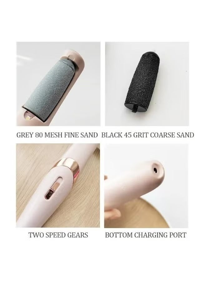 Flawless Electric Foot File for Dead Skin and Cracks Removal with Exfoliating Roller – Professional At-Home Pedicure for Foot Care and USB Charging for Smoother Heels - Image 2